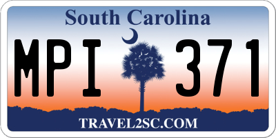 SC license plate MPI371