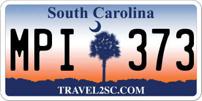 SC license plate MPI373