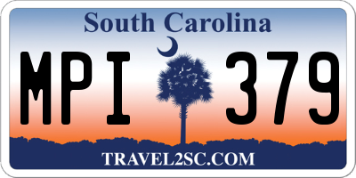 SC license plate MPI379