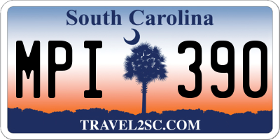 SC license plate MPI390
