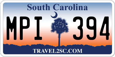 SC license plate MPI394
