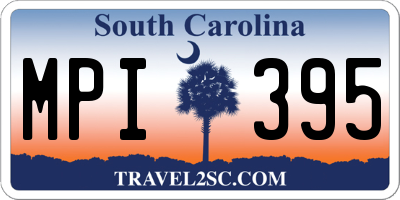 SC license plate MPI395