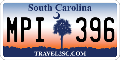 SC license plate MPI396