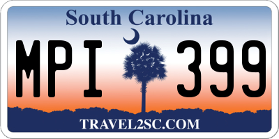 SC license plate MPI399