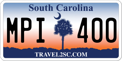 SC license plate MPI400