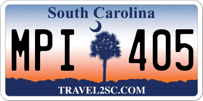 SC license plate MPI405