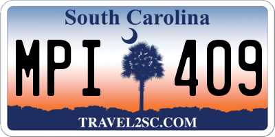 SC license plate MPI409