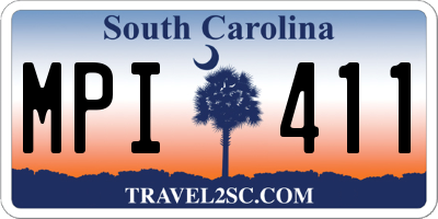 SC license plate MPI411