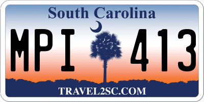 SC license plate MPI413
