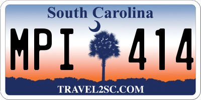 SC license plate MPI414