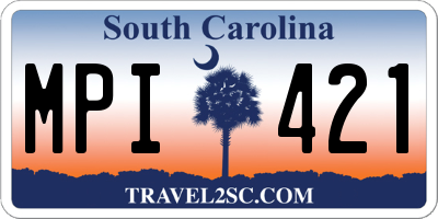 SC license plate MPI421