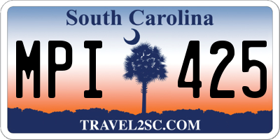 SC license plate MPI425