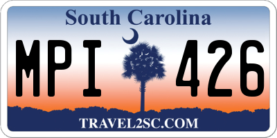 SC license plate MPI426