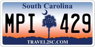 SC license plate MPI429