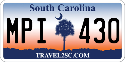 SC license plate MPI430