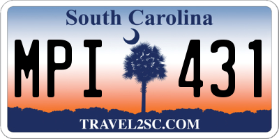 SC license plate MPI431