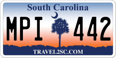 SC license plate MPI442