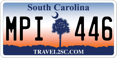 SC license plate MPI446