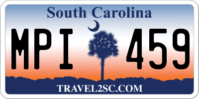 SC license plate MPI459