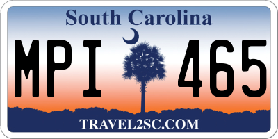SC license plate MPI465