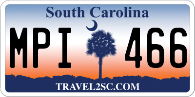 SC license plate MPI466