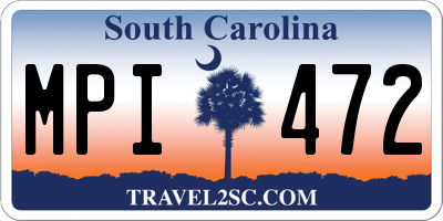 SC license plate MPI472