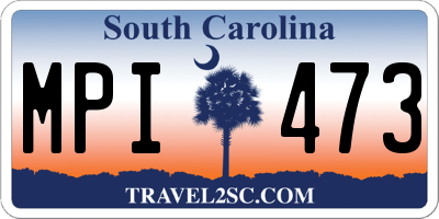 SC license plate MPI473