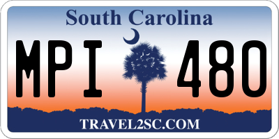 SC license plate MPI480