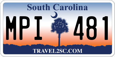 SC license plate MPI481