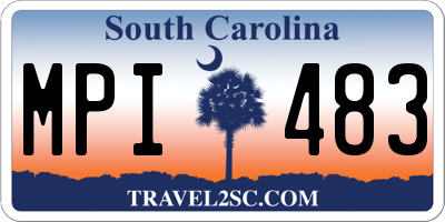 SC license plate MPI483