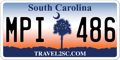 SC license plate MPI486