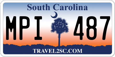 SC license plate MPI487