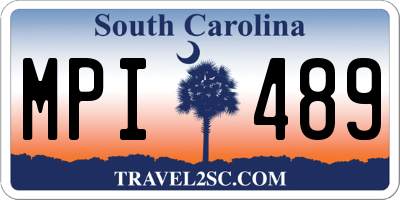 SC license plate MPI489