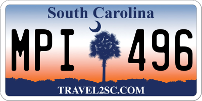 SC license plate MPI496