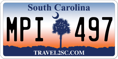 SC license plate MPI497