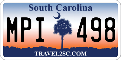 SC license plate MPI498