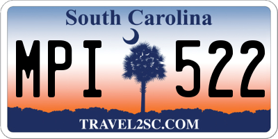 SC license plate MPI522