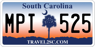SC license plate MPI525