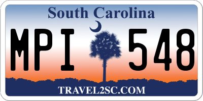 SC license plate MPI548