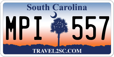 SC license plate MPI557