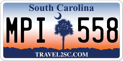 SC license plate MPI558