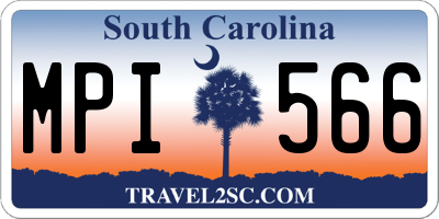 SC license plate MPI566