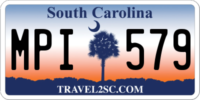 SC license plate MPI579