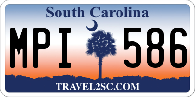 SC license plate MPI586