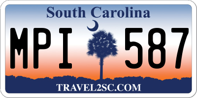 SC license plate MPI587