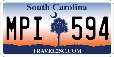 SC license plate MPI594