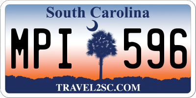 SC license plate MPI596