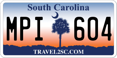 SC license plate MPI604