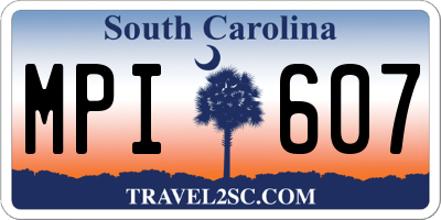 SC license plate MPI607