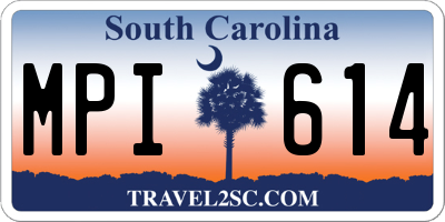SC license plate MPI614